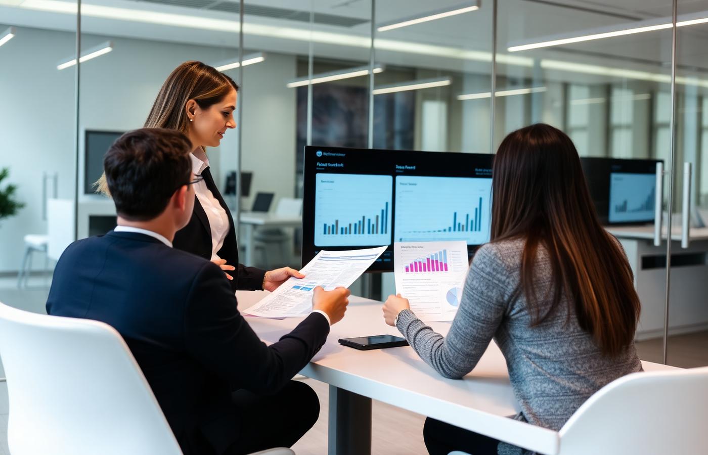 Chartered accountant advising small business clients